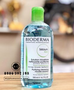 Nước tẩy trang Bioderma Sébium H2O dành cho da dầu và da hỗn hợp 500ml (Xanh)